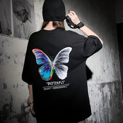 "BUTTERFLY" tofarvet T-shirt