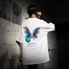 "BUTTERFLY" tofarvet T-shirt