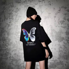 "BUTTERFLY" tofarvet T-shirt