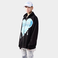 Molten Heart Zip-Up Hoodie