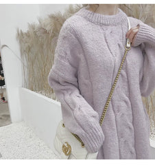 Knit Loose Pastel White Blue Pink Purple Sweaters