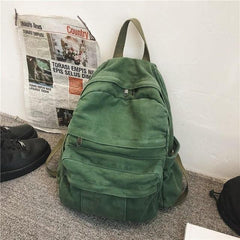 Front Pocket Small Canvas Backpack