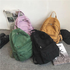 Front Pocket Small Canvas Backpack