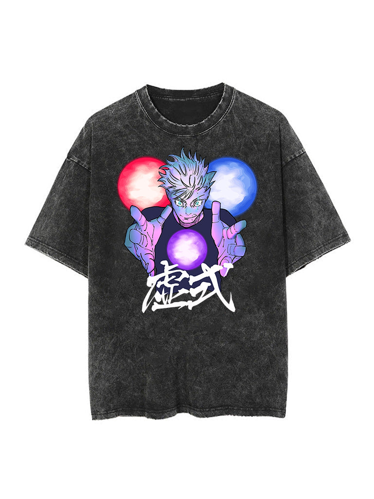 GOJO HOLLOW PURPLE VINTAGE OVERSIZE TEE Kawaii Side