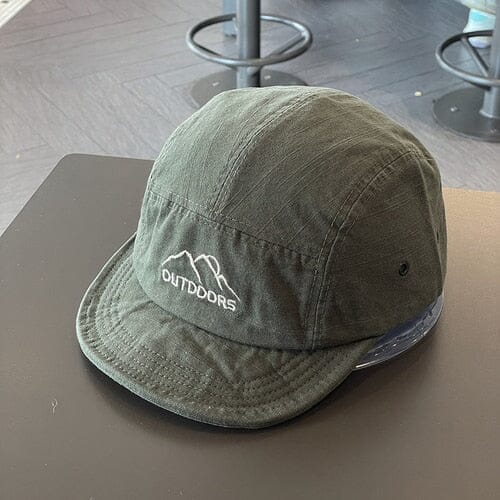 Japanese Short Brim Baseball Cap Female Street Soft Brim Five-Piece Sun Hat Student Outdoor Peaked Cap Male 0 GatoGeek Army Green Adjustable 