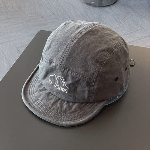 Japanese Short Brim Baseball Cap Female Street Soft Brim Five-Piece Sun Hat Student Outdoor Peaked Cap Male 0 GatoGeek Dark Gray Adjustable 