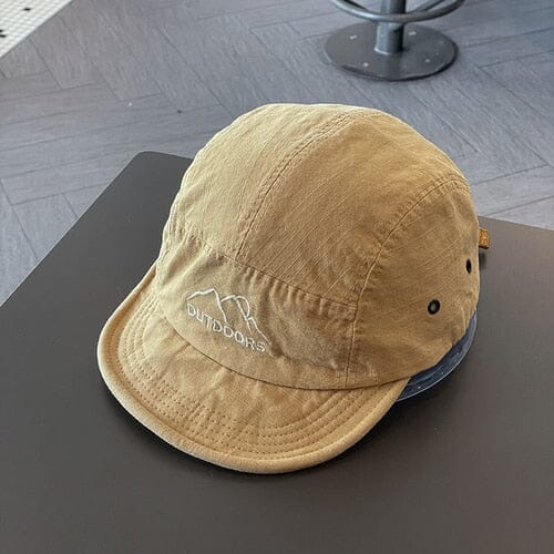 Japanese Short Brim Baseball Cap Female Street Soft Brim Five-Piece Sun Hat Student Outdoor Peaked Cap Male 0 GatoGeek Khaki Adjustable 