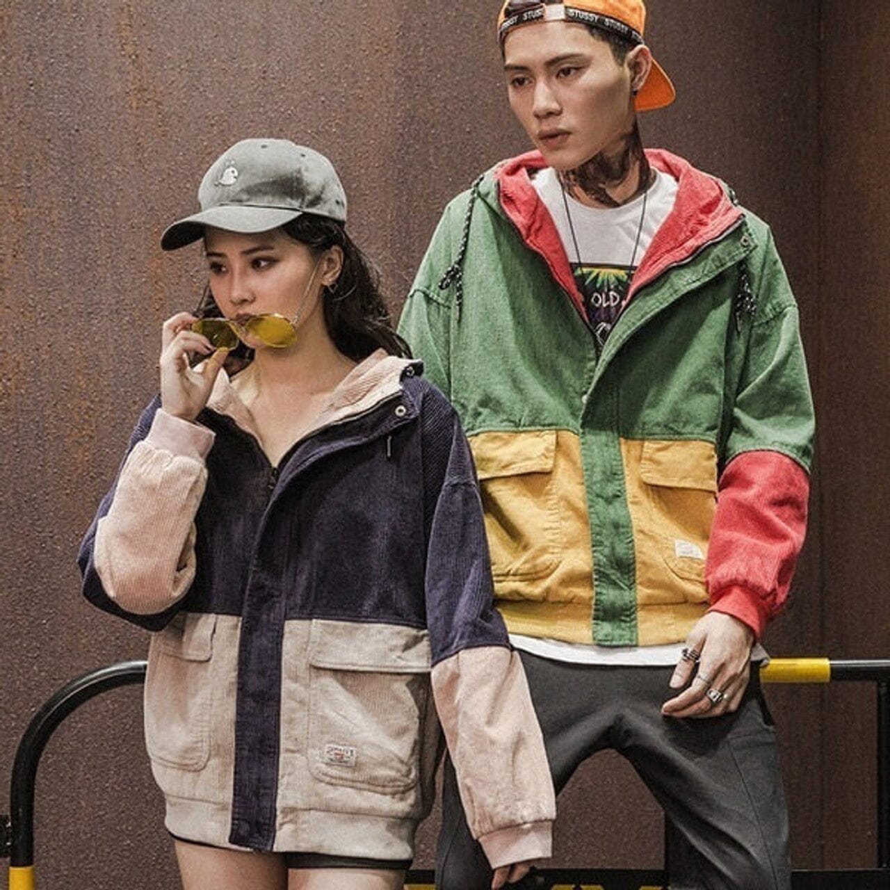 Retro Colorful Streetwear Jacket Kawaii Side