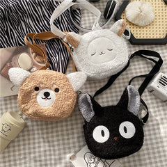 Borsa di peluche con animali Kawaii