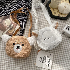 Borsa di peluche con animali Kawaii