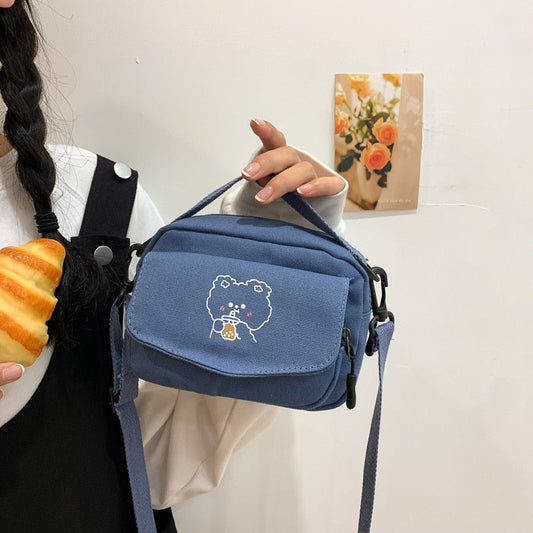 Borsa a tracolla in tela fresca Kawaii