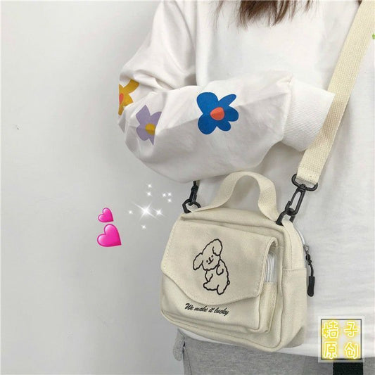 Borsa a tracolla in tela fresca Kawaii