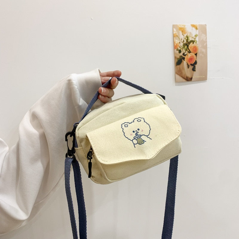 Kawaii Fresh Canvas Shoulder Bag Kawaii Side