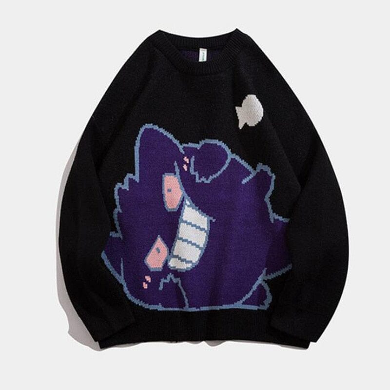 Kawaii Pokemon Sweater Anime Long Sleeve Snorlax Clothes Psyduck Pikachu Gengar Hoodie Loose Oversize Pullover Top For Man Women 0 GatoGeek 