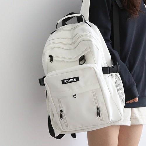 Korean Front Pocket Backpack Kawaii Side