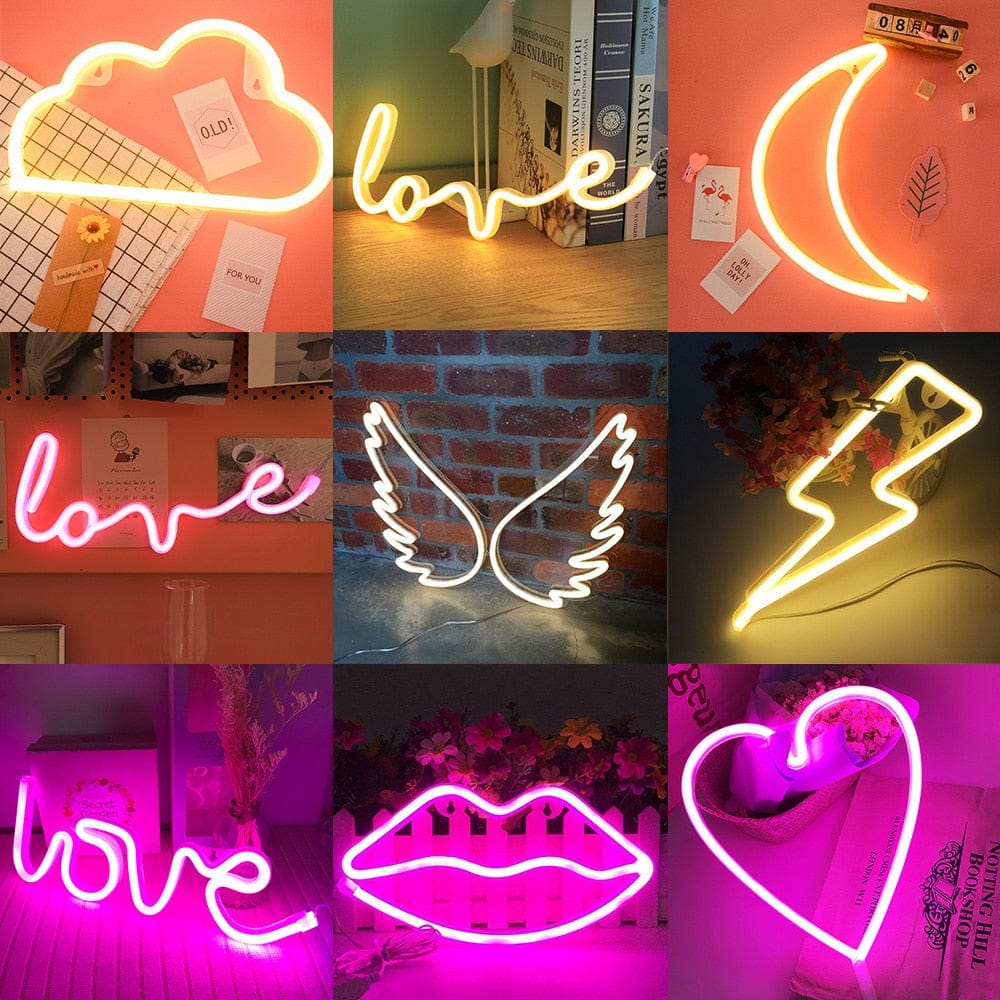 LED Neon Sign Lights Kawaii Side