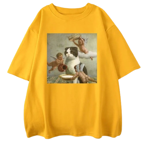 Little God Cat and Angels T-Shirt