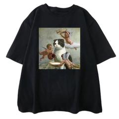 Little God Cat and Angels T-shirt