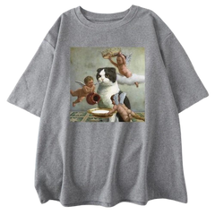 Little God Cat and Angels T-shirt