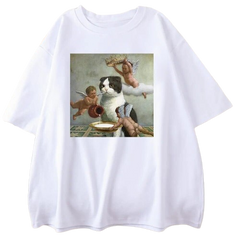 Little God Cat and Angels T-shirt