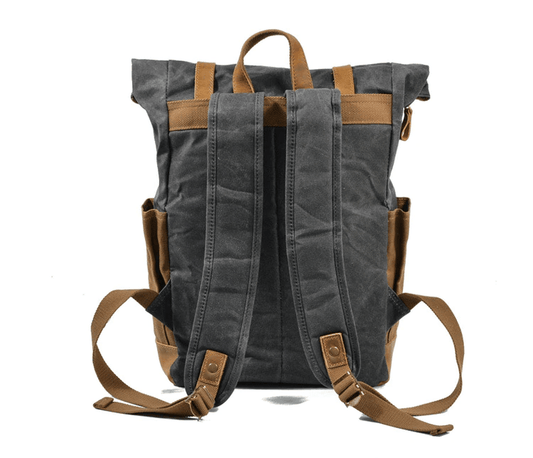 Military Roll-top Canvas Backpack