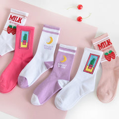 Moon Milk Kawaii Socks