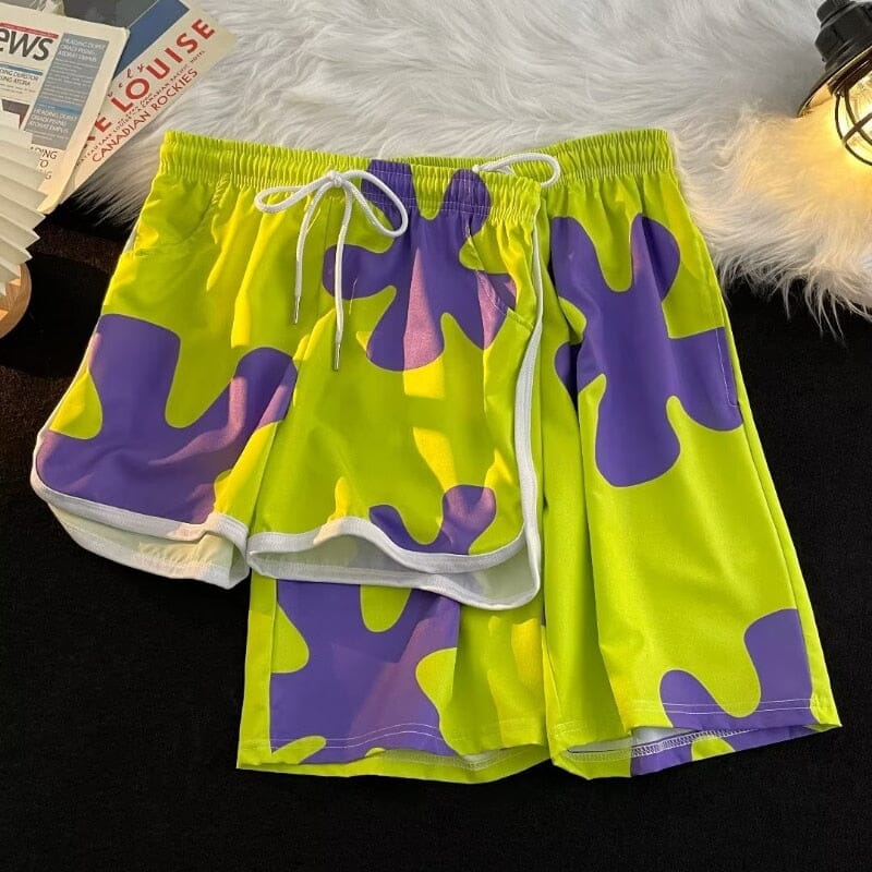 Coral Sports Shorts Kawaii Side