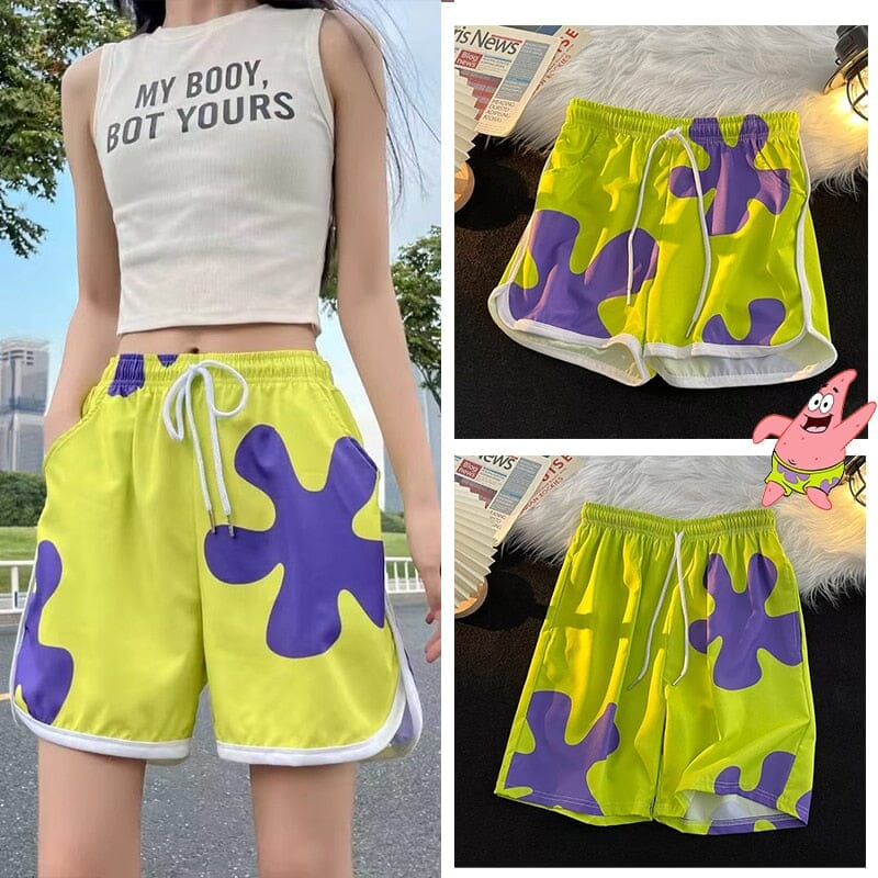 Coral Sports Shorts Kawaii Side