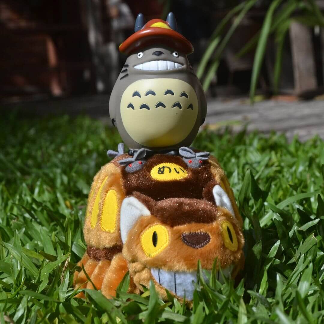 Pelúcia Neko Basu o Gato Onibus Totoro Ghibli Kawaii Ghibli Escala GatoGeek 