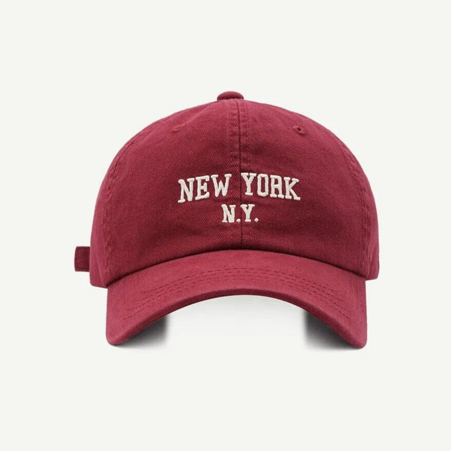 Retro Nostalgia Embroidered Baseball Caps Spring Autumn Women Men Leisure Peaked Hat Outdoor Shade Cotton Adjustable Sports Cap GatoGeek style1 Wine red Adjustable 