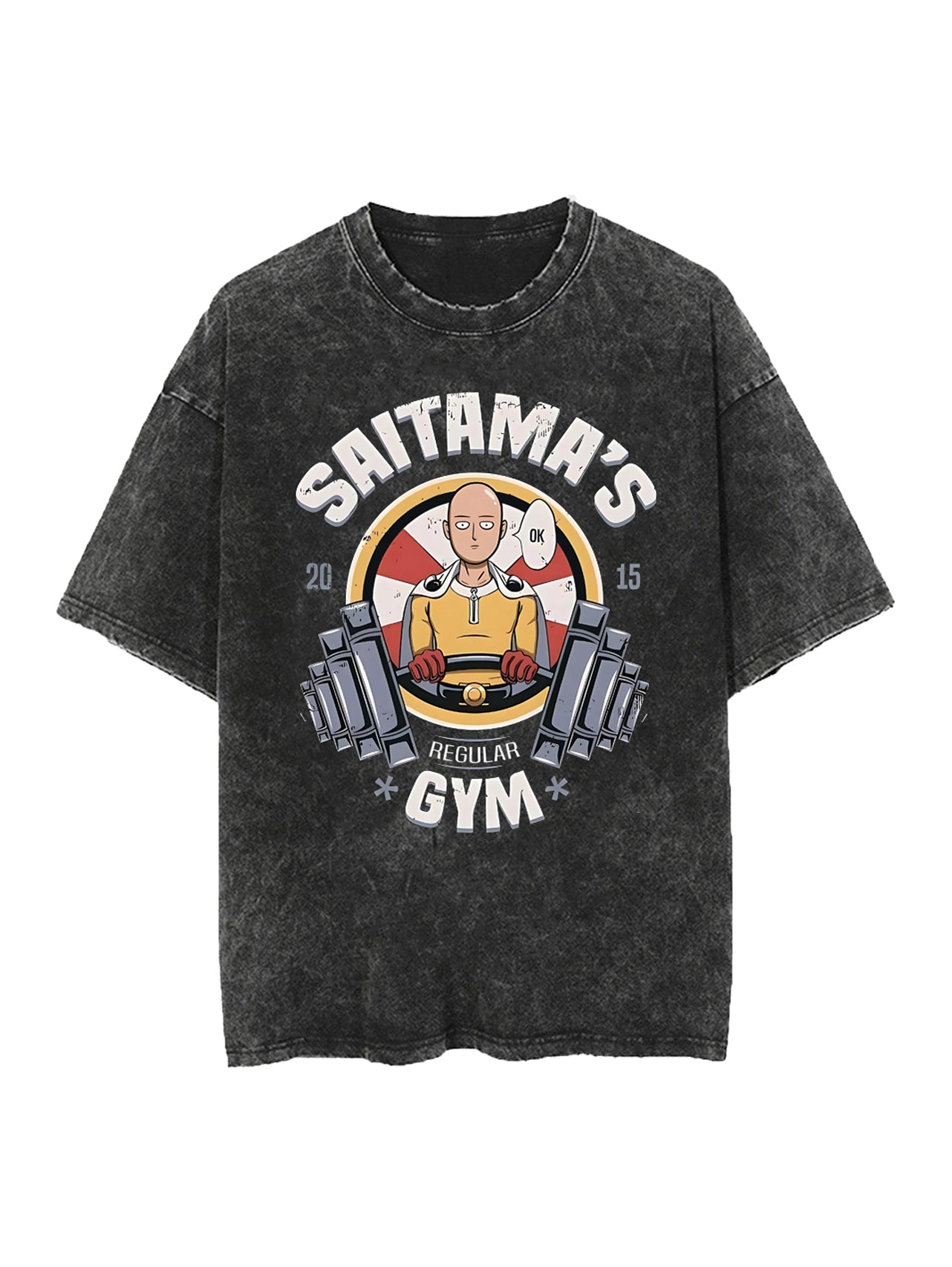 SAITAMA GYM VINTAGE OVERSIZE TEE Kawaii Side