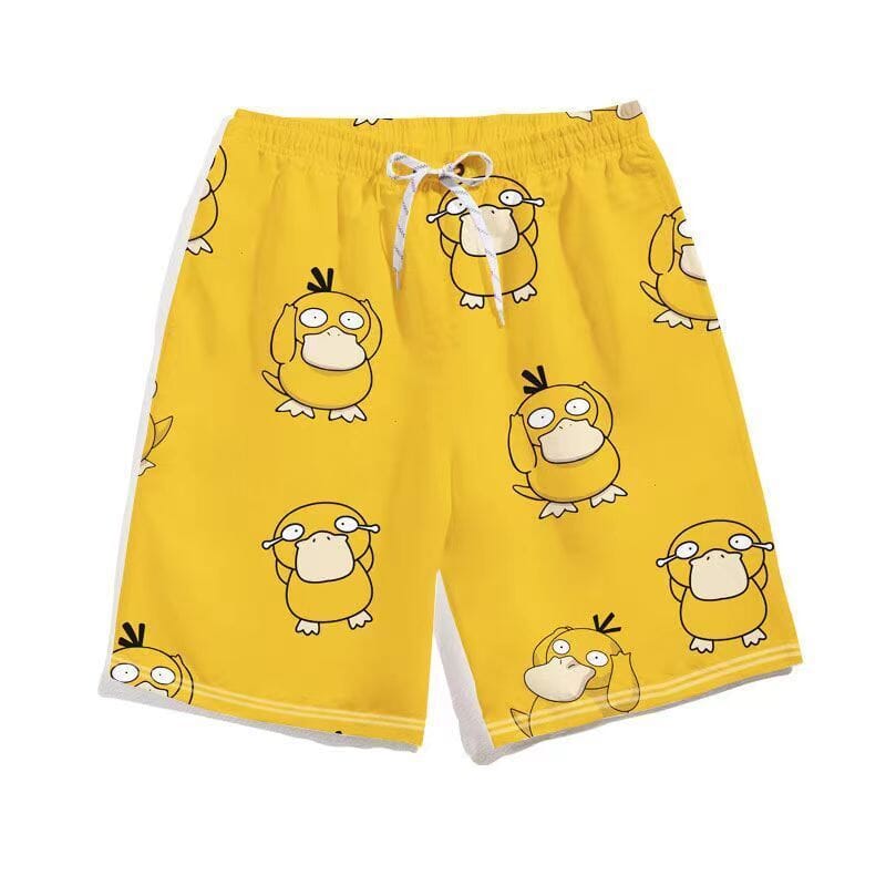 Psyduck Beach Wear Shorts Kawaii Side