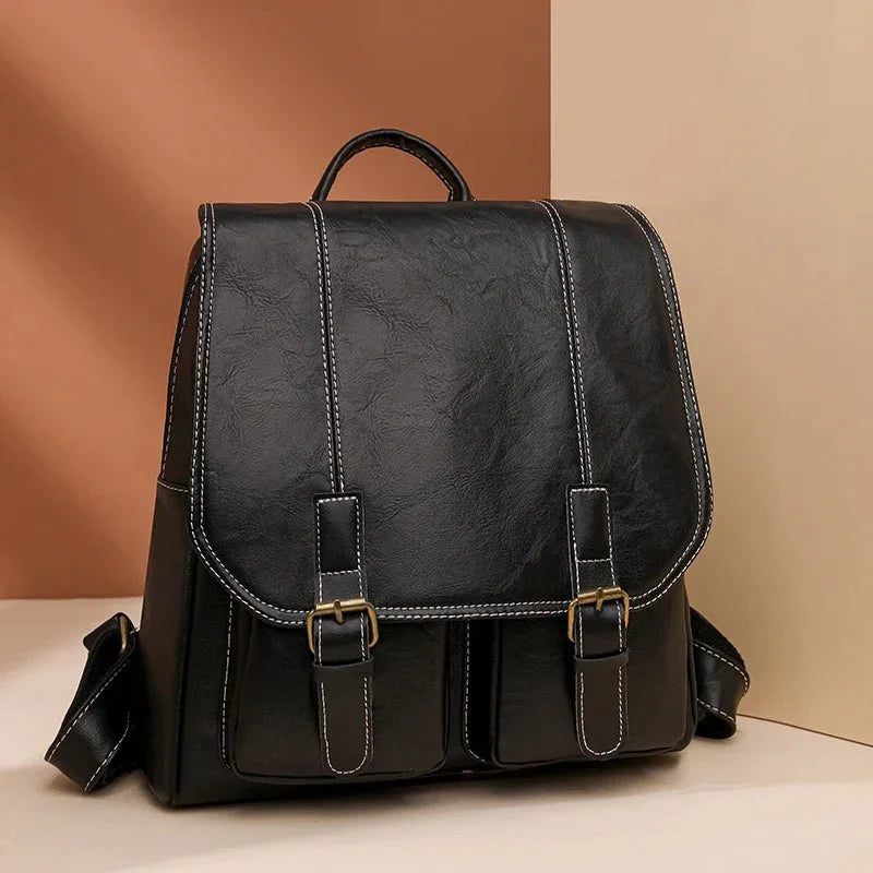 Soft Faux Leather Vintage Backpack