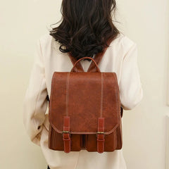 Soft Faux Leather Vintage Backpack