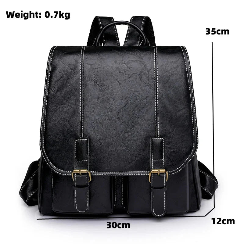 Soft Faux Leather Vintage Backpack