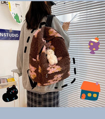 Teddy Bear Fuzzy Backpack