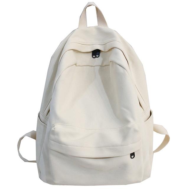 The Basic Canvas School Backpack Kawaii Side