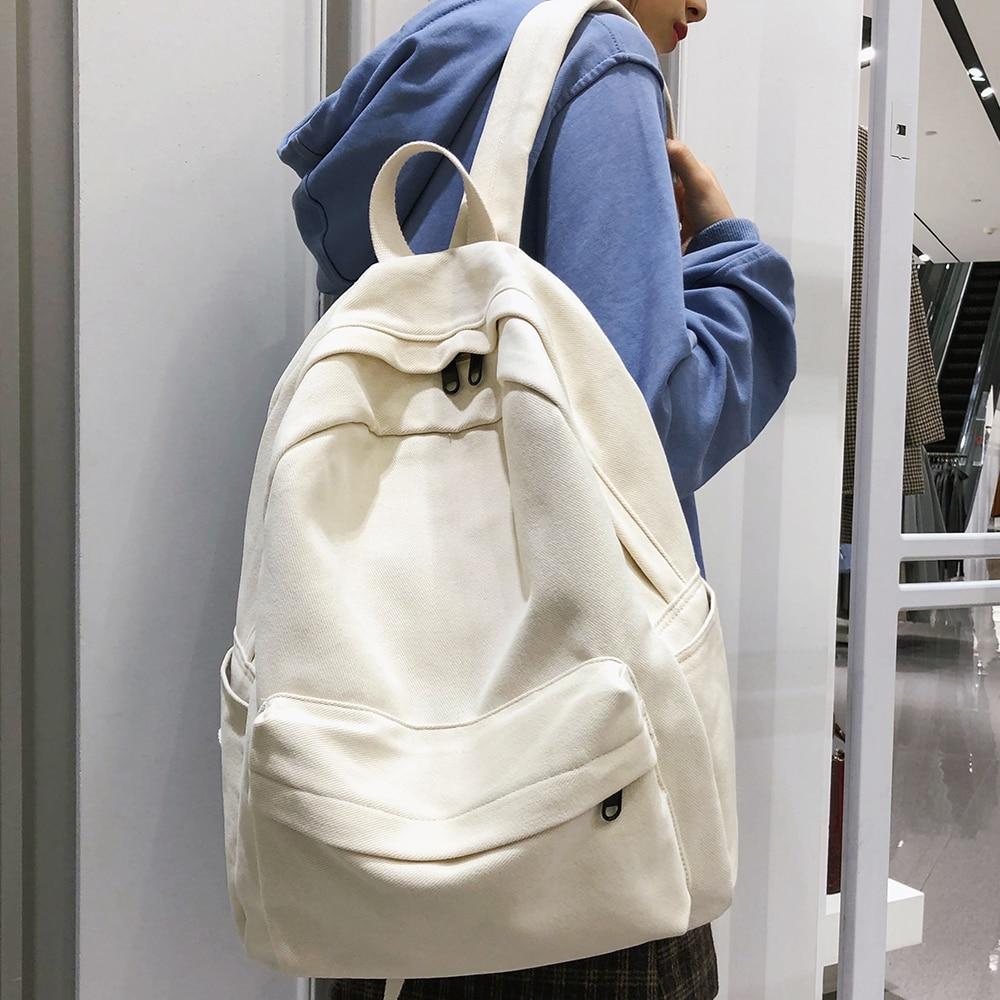 The Basic Canvas School Backpack Kawaii Side