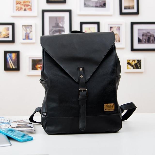 'The Vintage Traveler' - Faux Leather Backpack