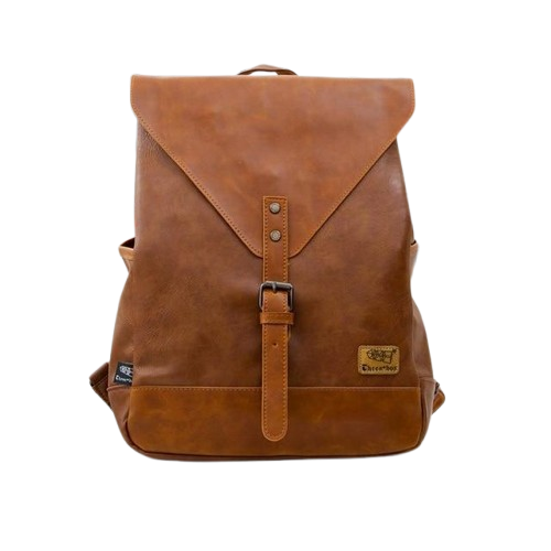 'The Vintage Traveler' - Faux Leather Backpack