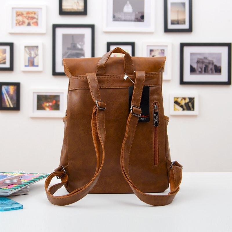 'The Vintage Traveler' - Faux Leather Backpack