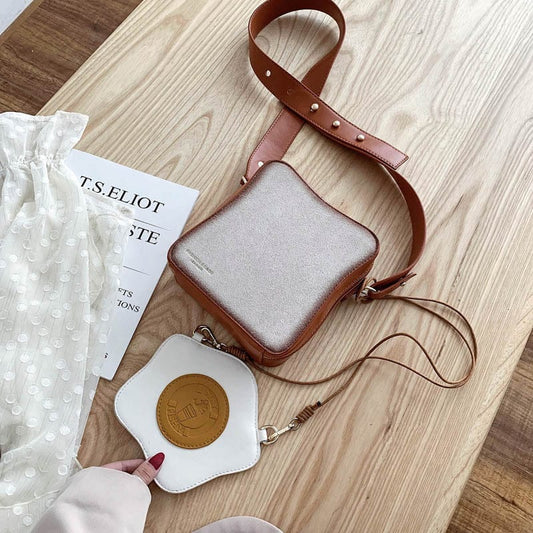 Toast PU Leather Crossbody Bag