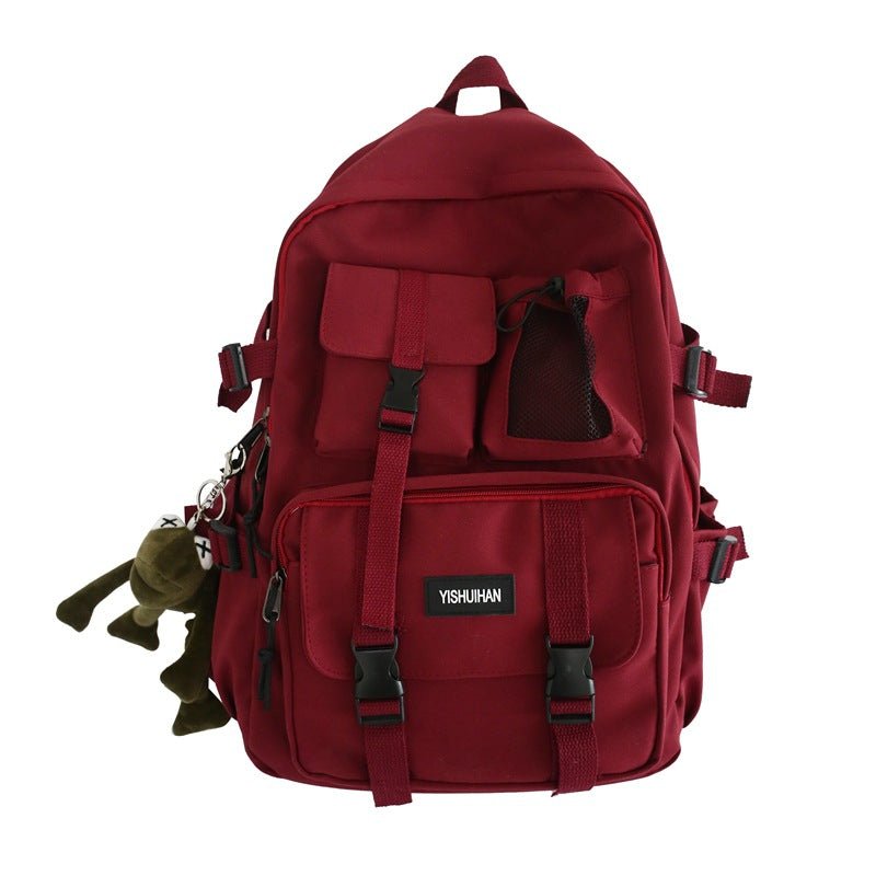 Triple-Pocket Waterproof School Backpack