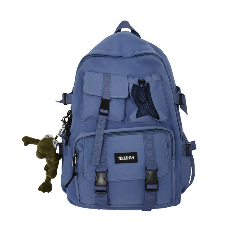 Triple-Pocket Waterproof School Backpack