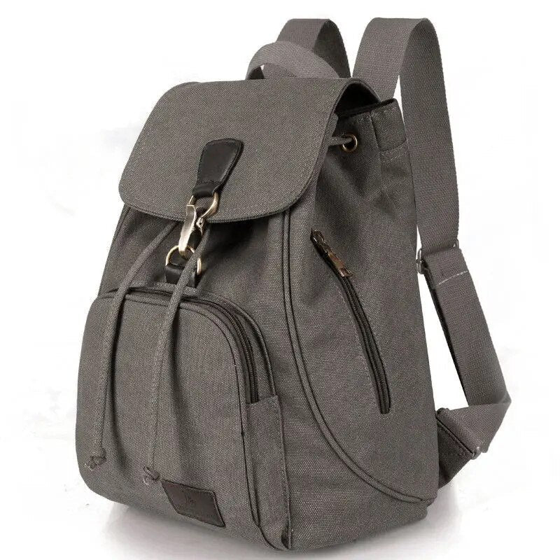 Vintage Drawstring Canvas Backpack