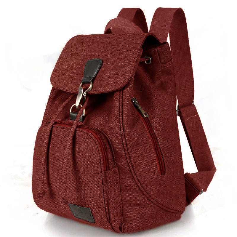 Vintage Drawstring Canvas Backpack