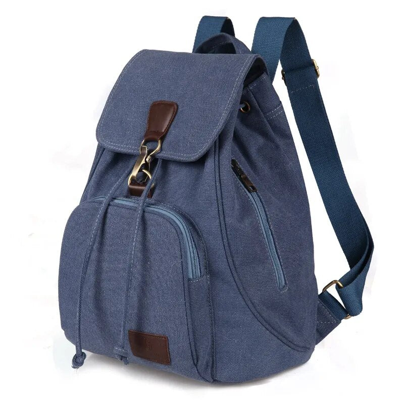 Vintage Drawstring Canvas Backpack