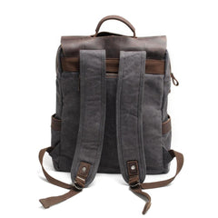 Vintage Leather & Canvas Backpack