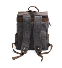 Vintage Leather & Canvas Backpack