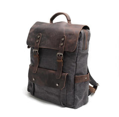 Vintage Leather & Canvas Backpack